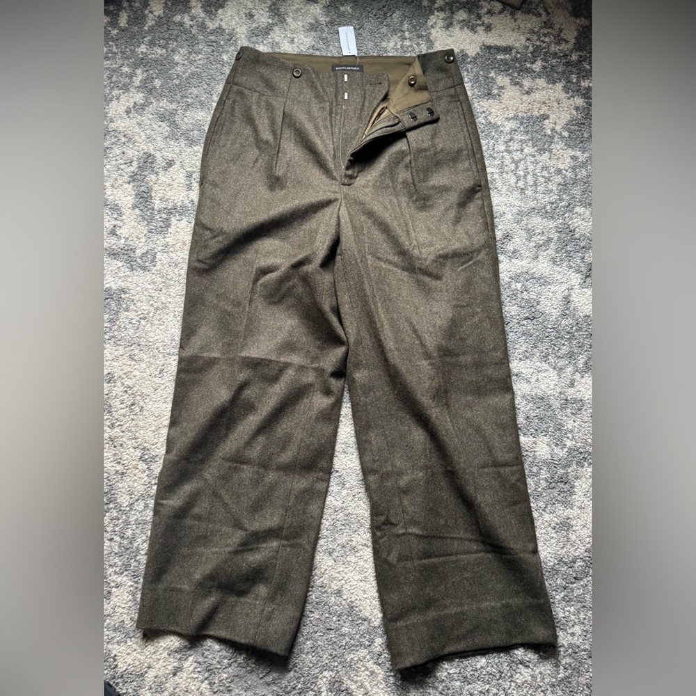 Banana Republic Olive Green Wide-Leg Pants NWT